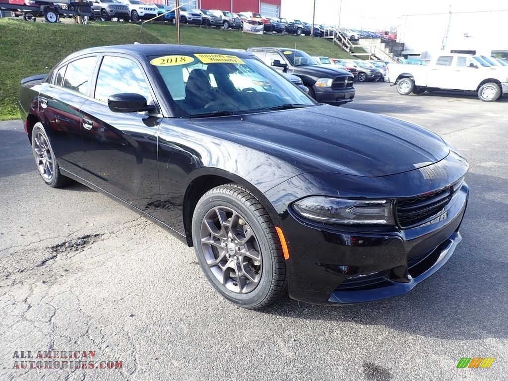 2018 Charger GT AWD - Pitch Black / Black photo #8