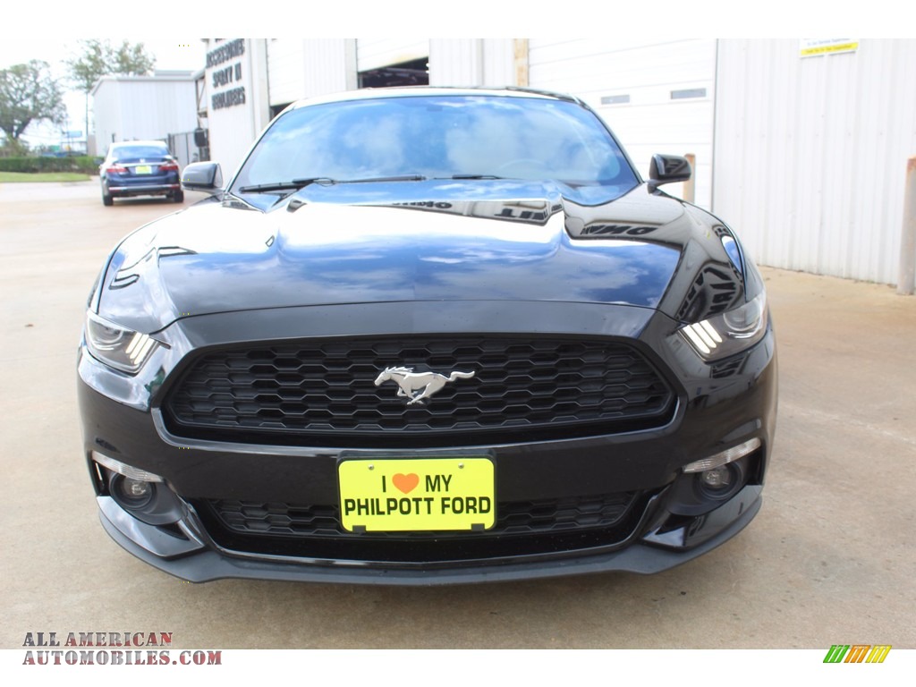 2015 Mustang EcoBoost Coupe - Black / 50 Years Raven Black photo #3