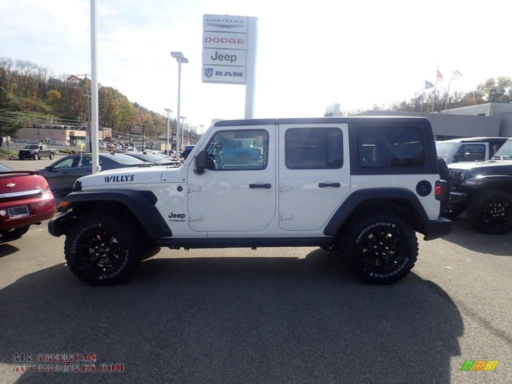 2021 Wrangler Unlimited Willys 4x4 - Bright White / Black photo #7
