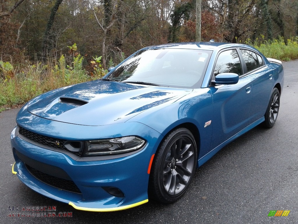 2020 Charger Scat Pack - Frostbite / Black photo #2