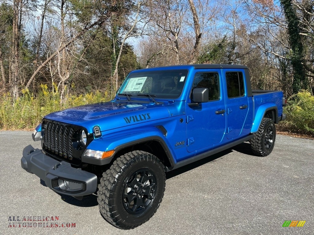 2021 Gladiator Willys 4x4 - Hydro Blue Pearl / Black photo #2