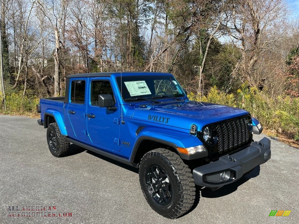 2021 Gladiator Willys 4x4 - Hydro Blue Pearl / Black photo #4