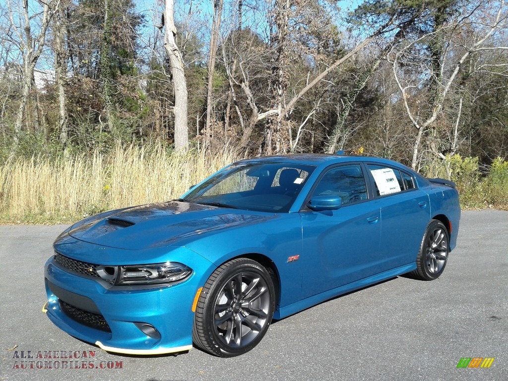 2020 Charger Scat Pack - Frostbite / Black photo #2