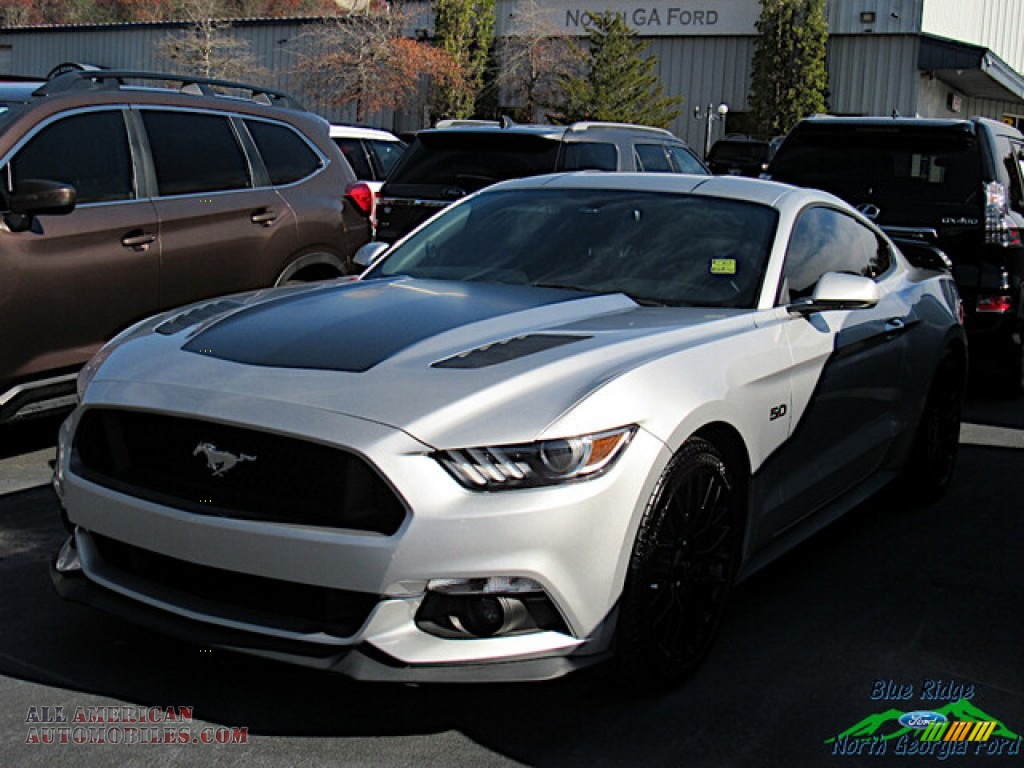 Ingot Silver / Ebony Ford Mustang GT Premium Coupe