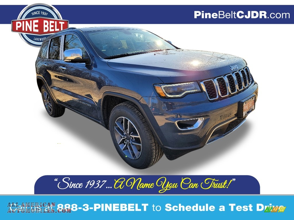 Slate Blue Pearl / Light Frost Beige/Black Jeep Grand Cherokee Limited 4x4
