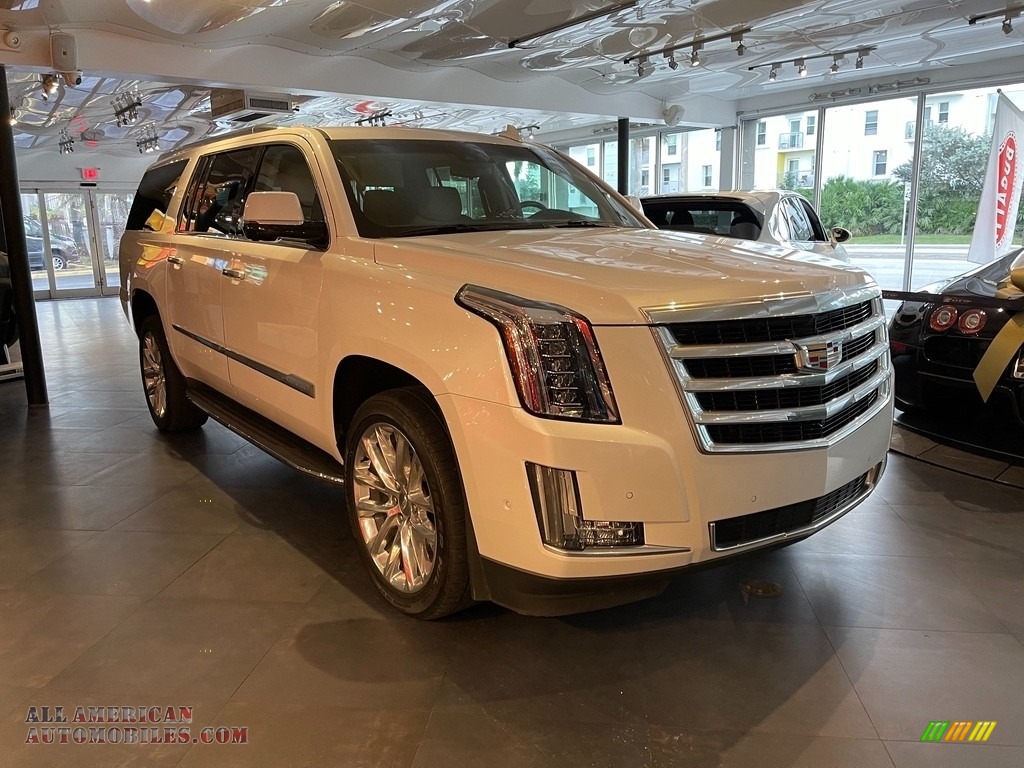 2019 Escalade ESV Luxury 4WD - Crystal White Tricoat / Shale/Jet Black Accents photo #5