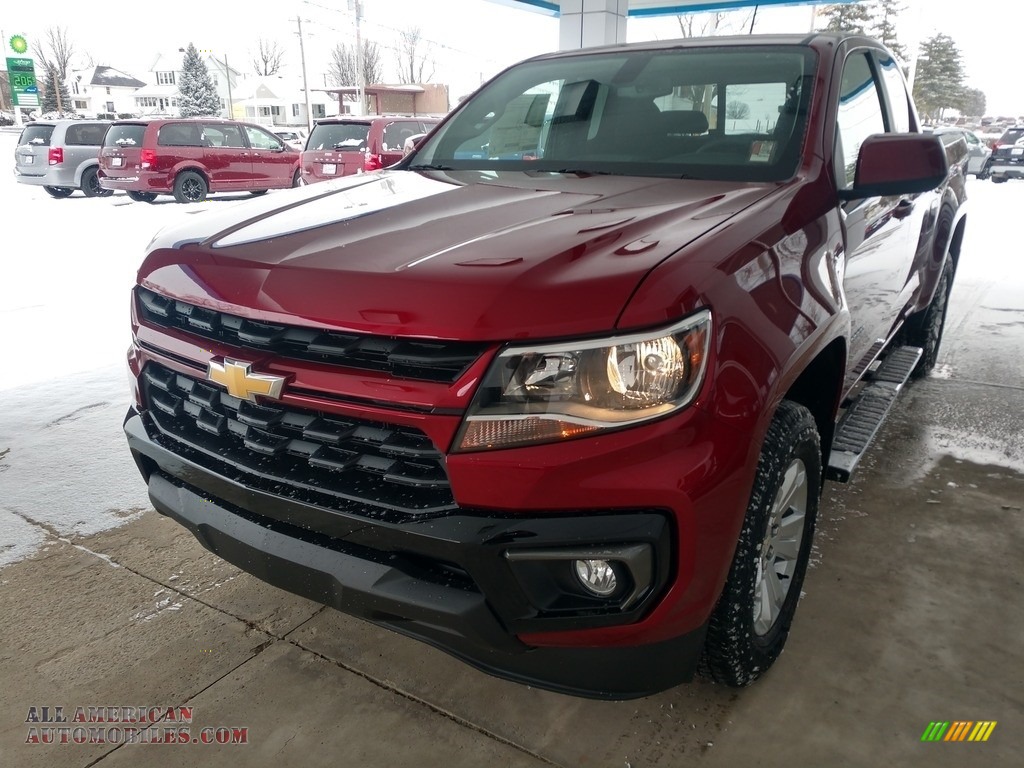 2021 Colorado WT Extended Cab - Cherry Red Tintcoat / Jet Black photo #8