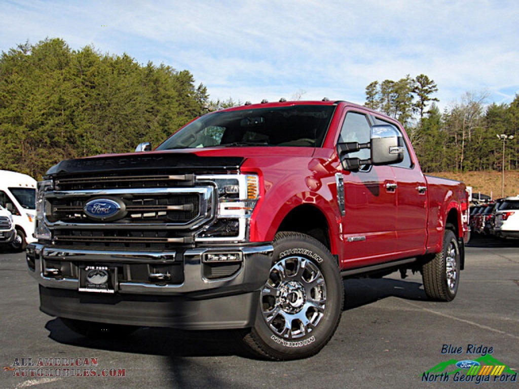 2020 F250 Super Duty King Ranch Crew Cab 4x4 - Rapid Red / Kingsville Antique/Java photo #1