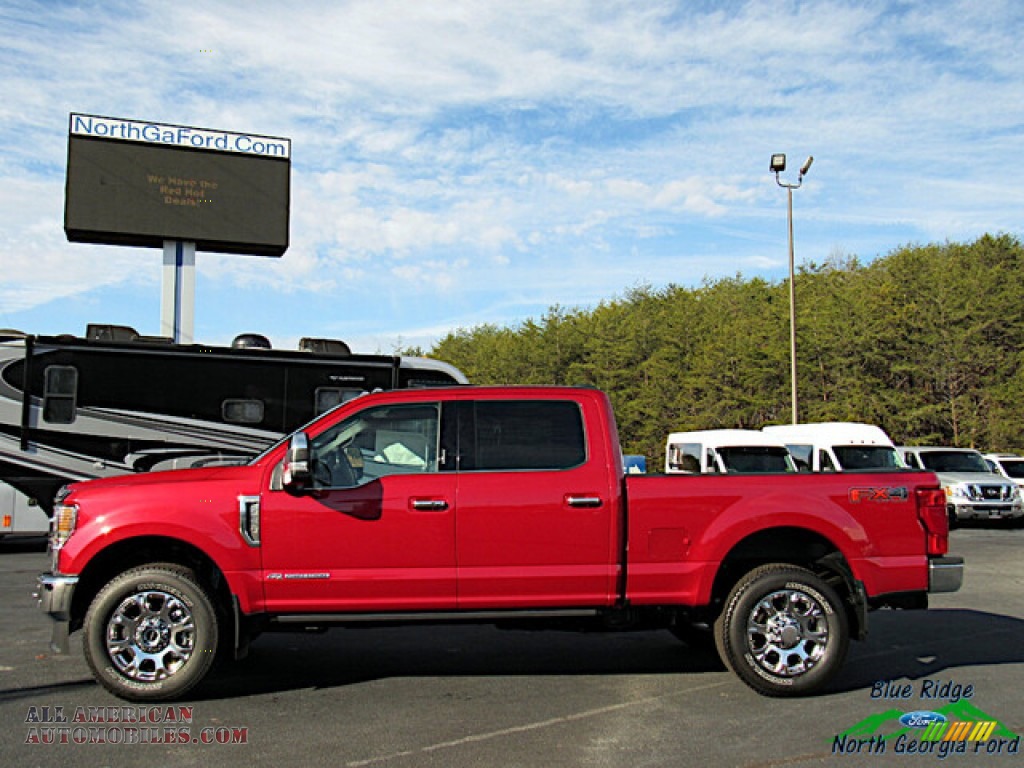 2020 F250 Super Duty King Ranch Crew Cab 4x4 - Rapid Red / Kingsville Antique/Java photo #2