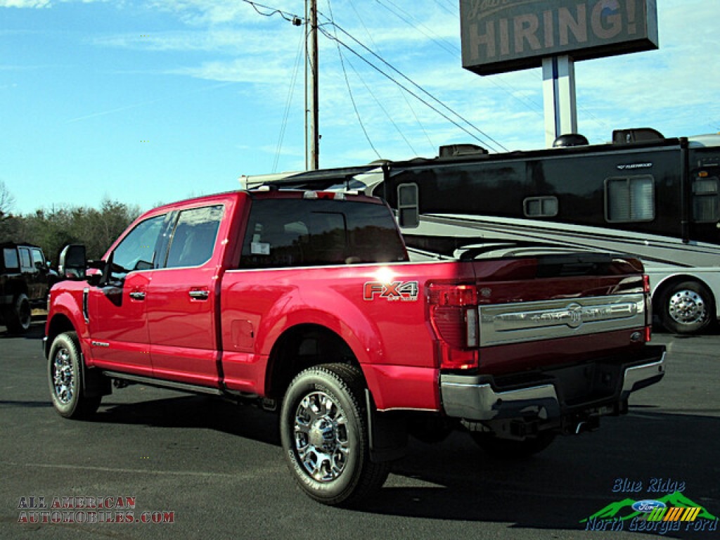 2020 F250 Super Duty King Ranch Crew Cab 4x4 - Rapid Red / Kingsville Antique/Java photo #3