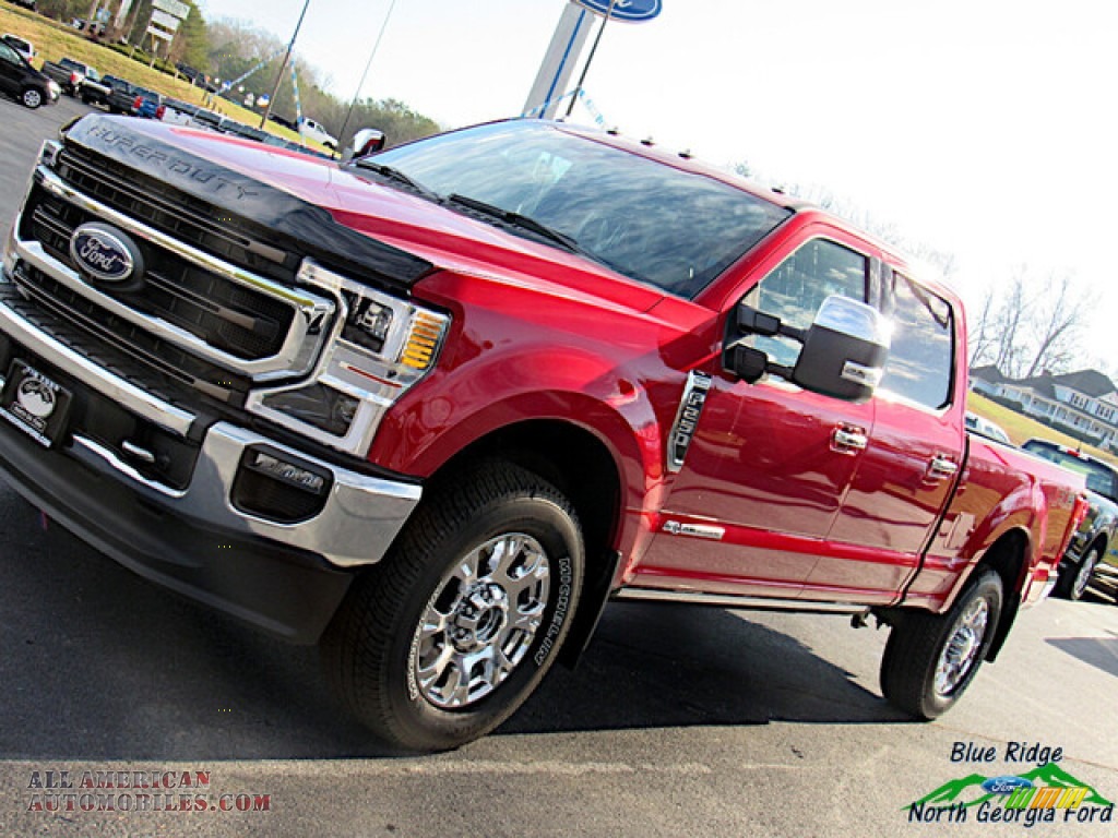 2020 F250 Super Duty King Ranch Crew Cab 4x4 - Rapid Red / Kingsville Antique/Java photo #33