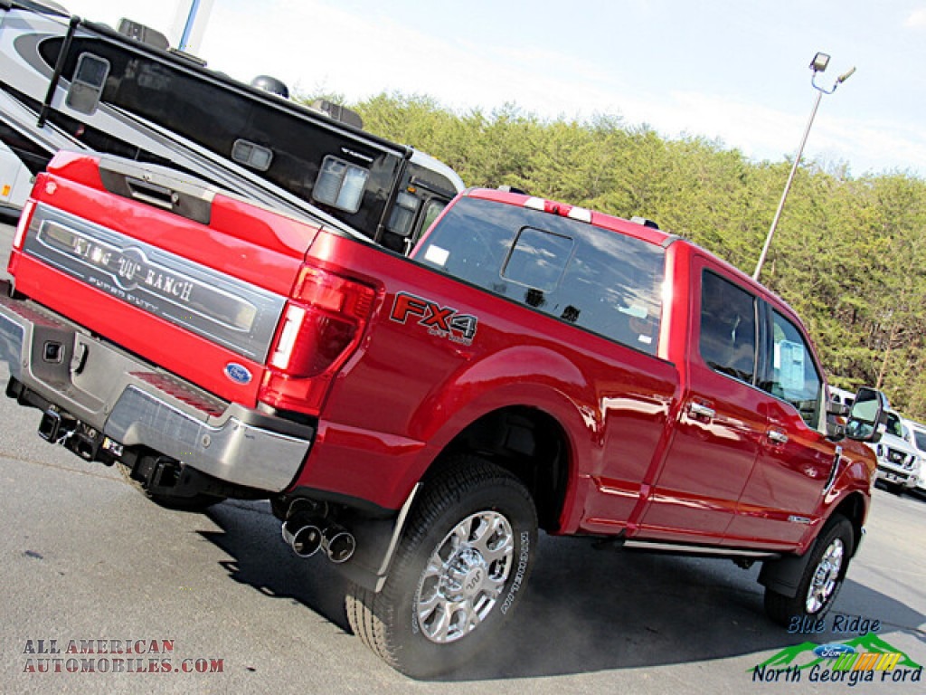 2020 F250 Super Duty King Ranch Crew Cab 4x4 - Rapid Red / Kingsville Antique/Java photo #35