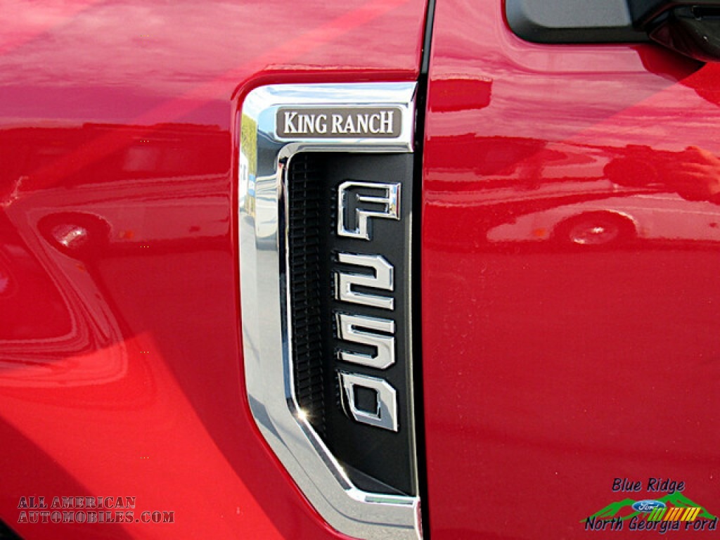 2020 F250 Super Duty King Ranch Crew Cab 4x4 - Rapid Red / Kingsville Antique/Java photo #37