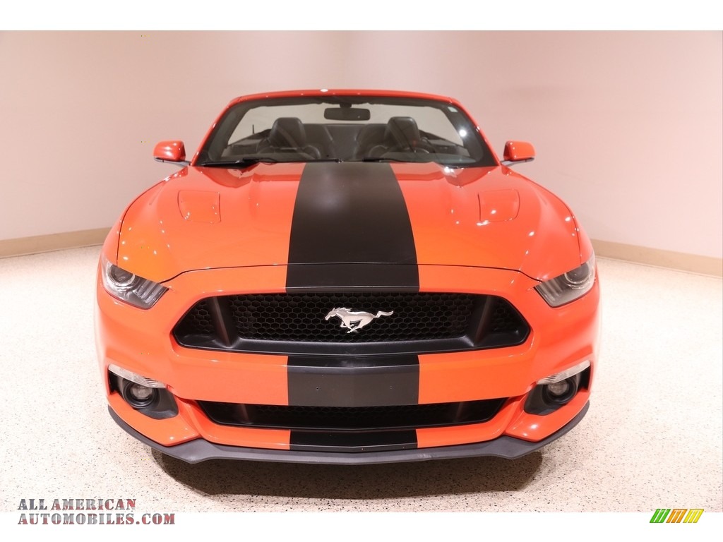 2015 Mustang GT Premium Convertible - Competition Orange / Ebony photo #3