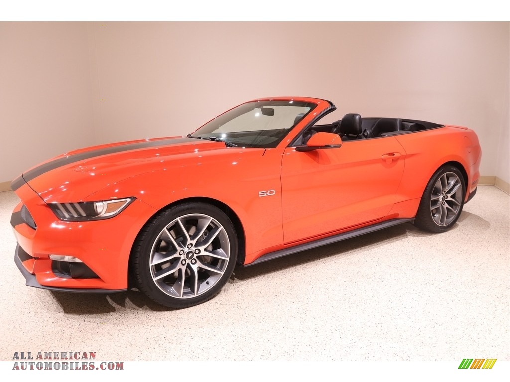2015 Mustang GT Premium Convertible - Competition Orange / Ebony photo #4