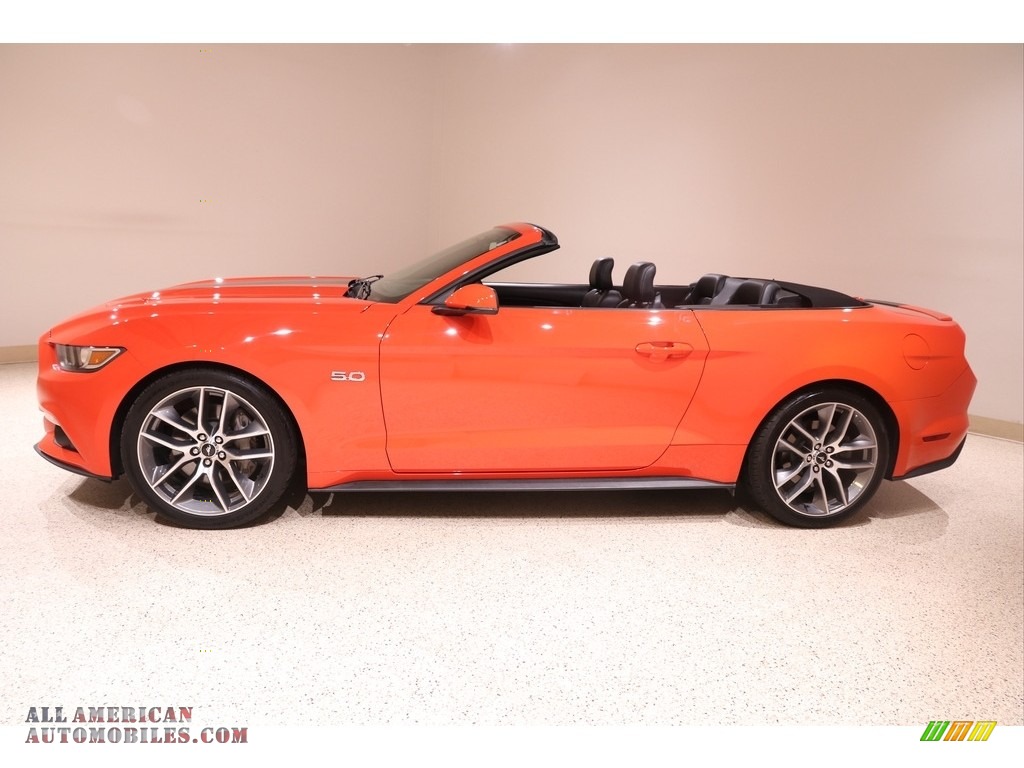 2015 Mustang GT Premium Convertible - Competition Orange / Ebony photo #5