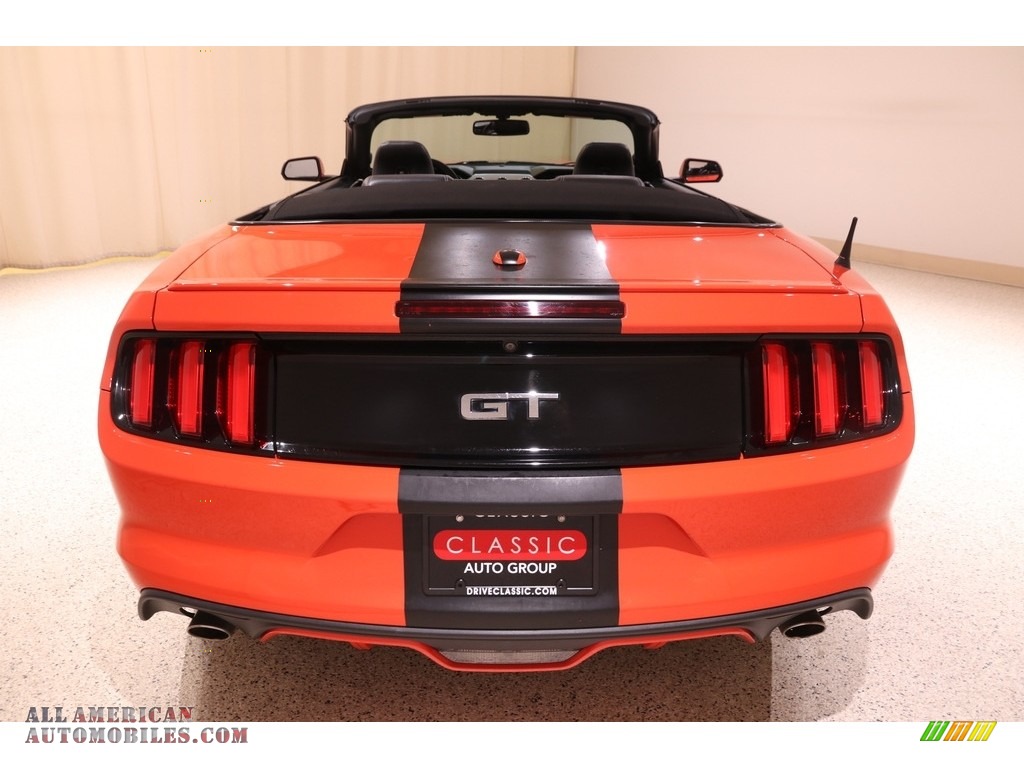 2015 Mustang GT Premium Convertible - Competition Orange / Ebony photo #32