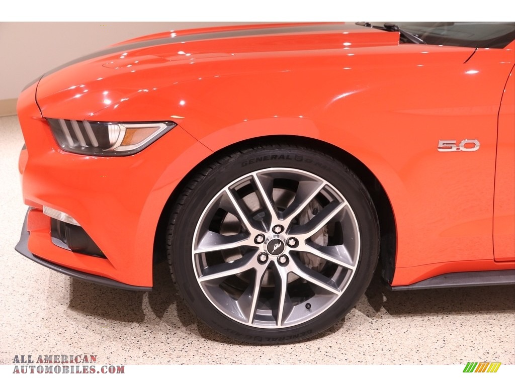2015 Mustang GT Premium Convertible - Competition Orange / Ebony photo #34