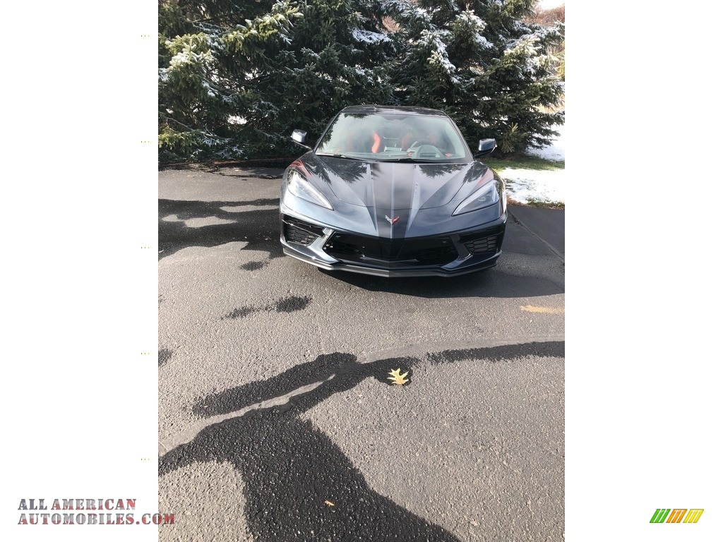 2020 Corvette Stingray Coupe - Shadow Gray Metallic / Adrenaline Red/Jet Black photo #12