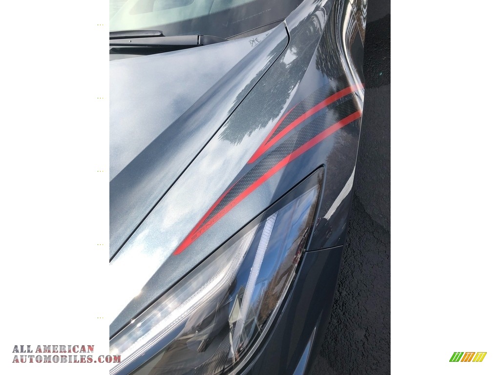 2020 Corvette Stingray Coupe - Shadow Gray Metallic / Adrenaline Red/Jet Black photo #18