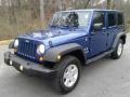Jeep Wrangler Unlimited X 4x4 Deep Water Blue Pearl photo #2