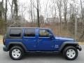 Jeep Wrangler Unlimited X 4x4 Deep Water Blue Pearl photo #5
