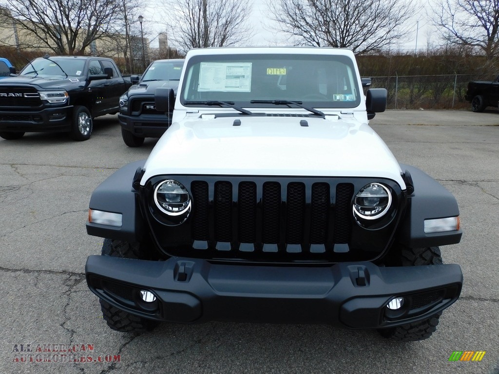 2021 Wrangler Unlimited Willys 4x4 - Bright White / Black photo #2