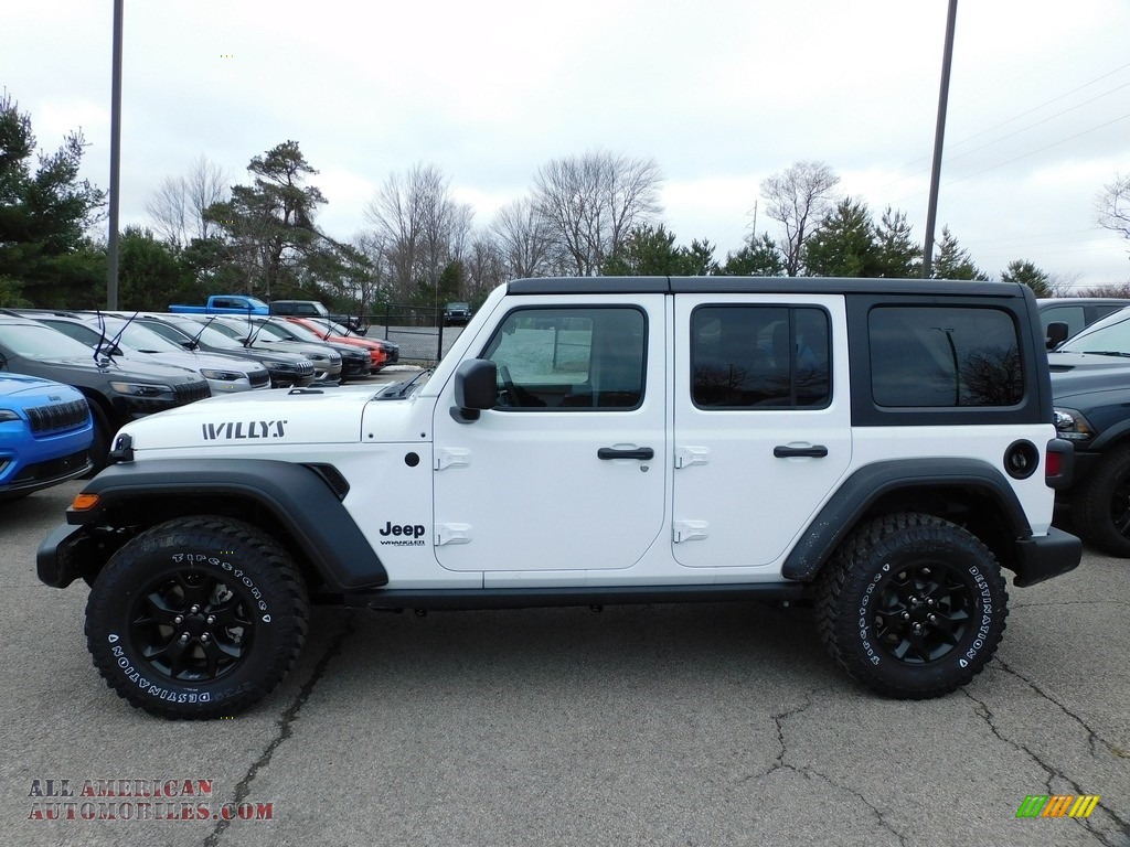 2021 Wrangler Unlimited Willys 4x4 - Bright White / Black photo #9