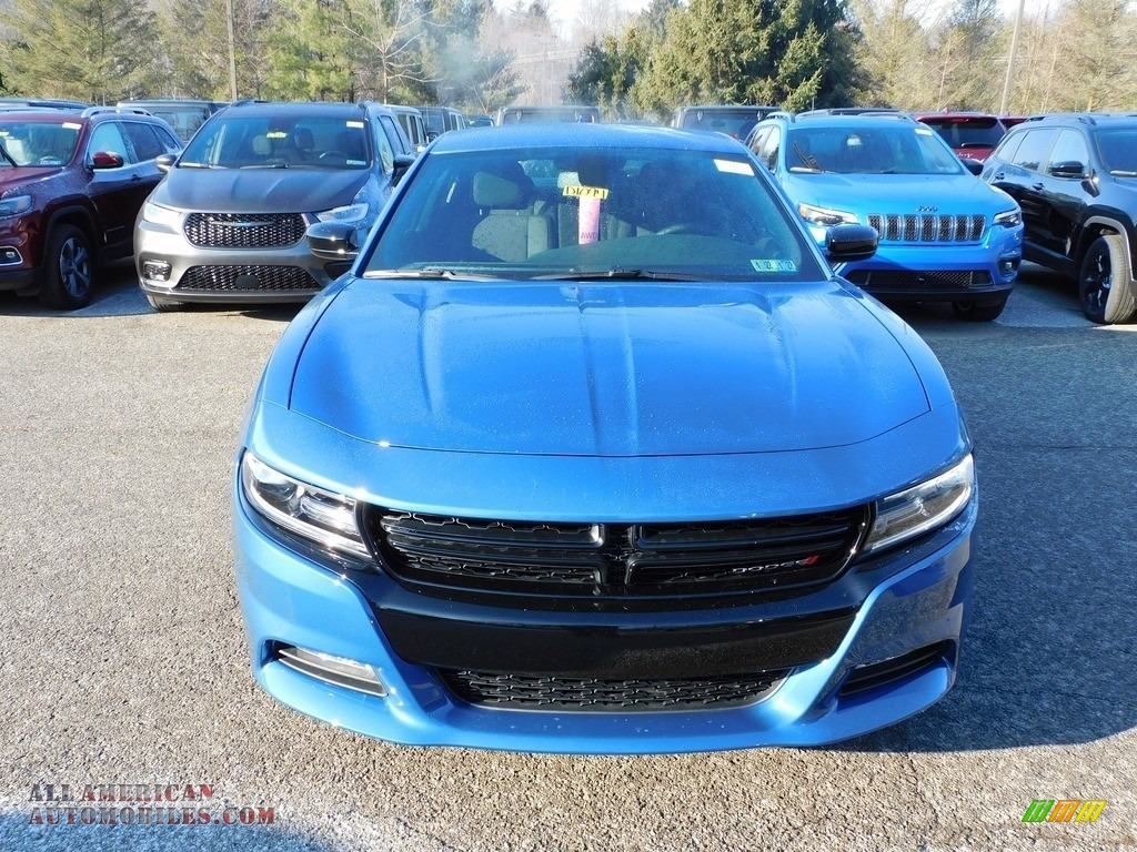 2021 Charger SXT AWD - Frostbite / Black photo #2