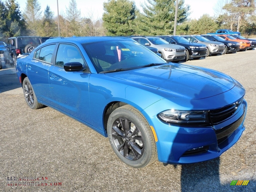 2021 Charger SXT AWD - Frostbite / Black photo #3