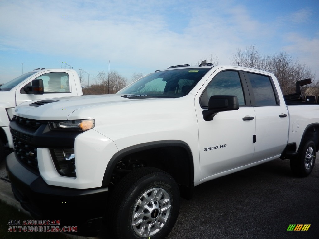 2021 Silverado 2500HD Work Truck Crew Cab 4x4 - Summit White / Jet Black photo #1