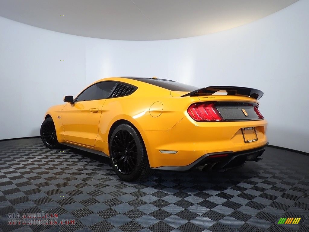 2019 Mustang GT Premium Fastback - Orange Fury / Ebony photo #12