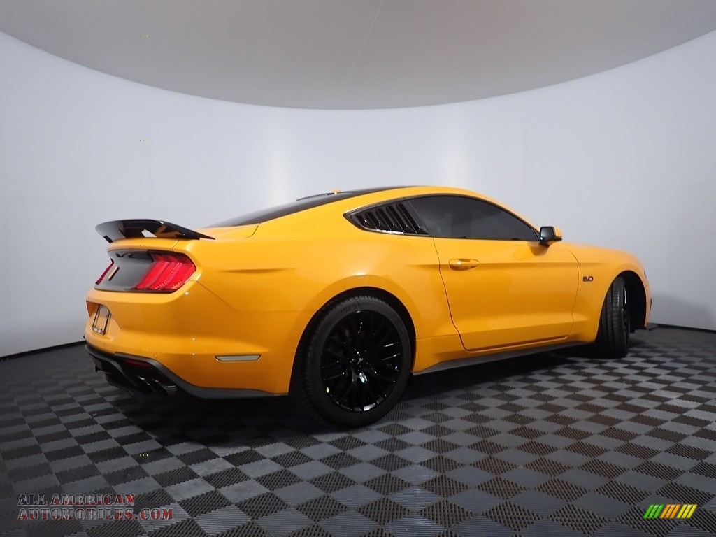 2019 Mustang GT Premium Fastback - Orange Fury / Ebony photo #17