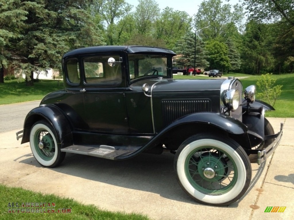 1931 Model A Deluxe 5 Window Coupe - Black / Tan photo #3