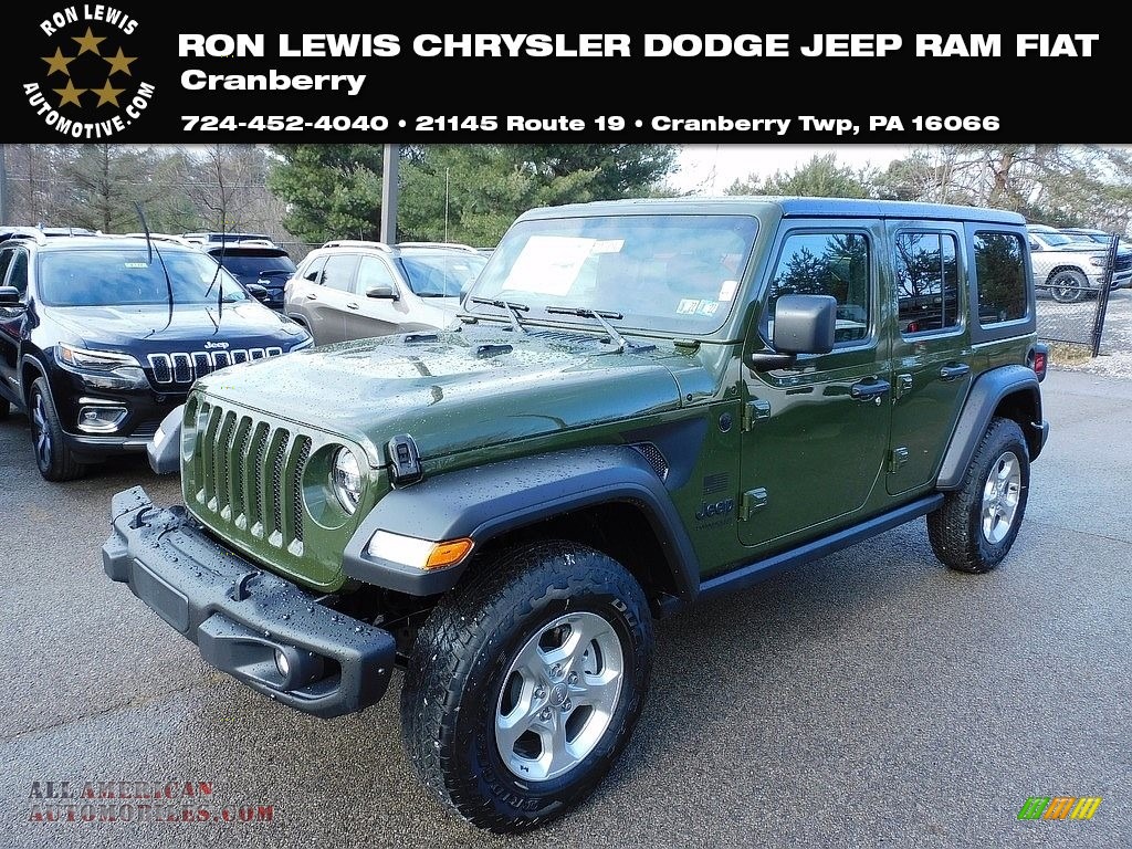 2021 Wrangler Unlimited Freedom Edition 4x4 - Sarge Green / Black photo #1