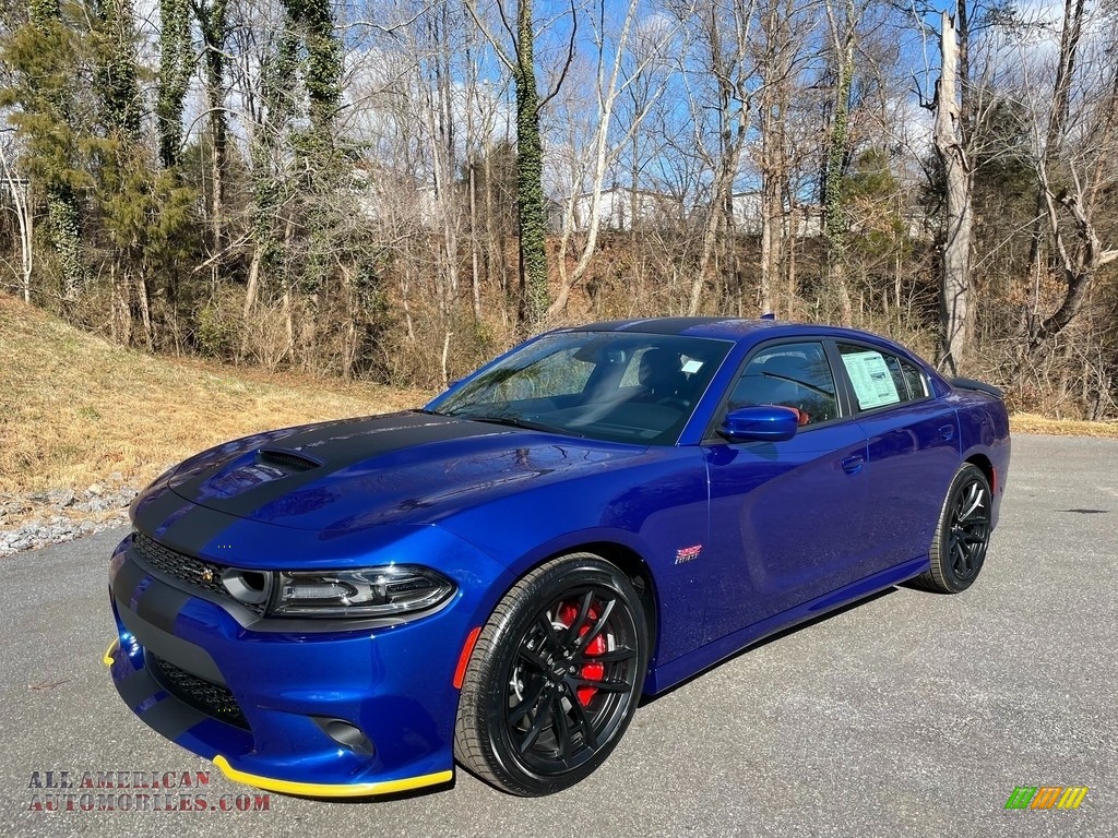 2021 Charger Scat Pack - Indigo Blue / Black/Ruby Red photo #2