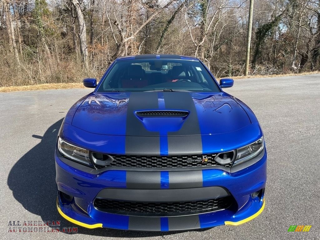 2021 Charger Scat Pack - Indigo Blue / Black/Ruby Red photo #3