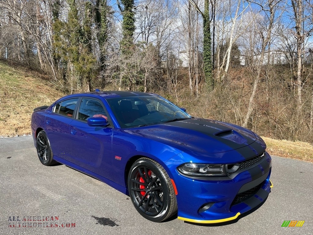 2021 Charger Scat Pack - Indigo Blue / Black/Ruby Red photo #4
