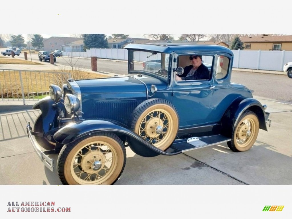 Blue / Gray Ford Model A Rumble Seat Coupe