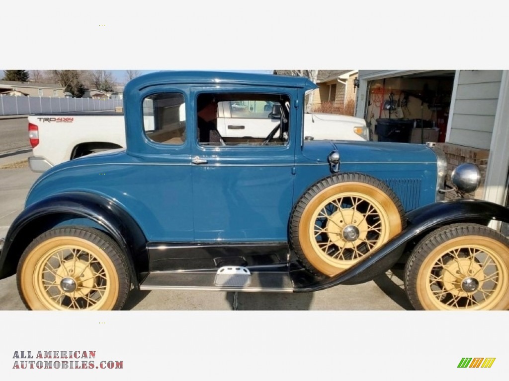 1930 Model A Rumble Seat Coupe - Blue / Gray photo #3
