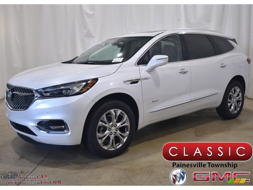 White Frost Tricoat / Chestnut w/Ebony Accents Buick Enclave Avenir AWD