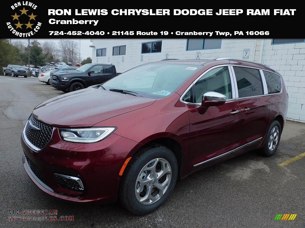 2021 Pacifica Limited AWD - Velvet Red Pearl / Black/Alloy photo #1