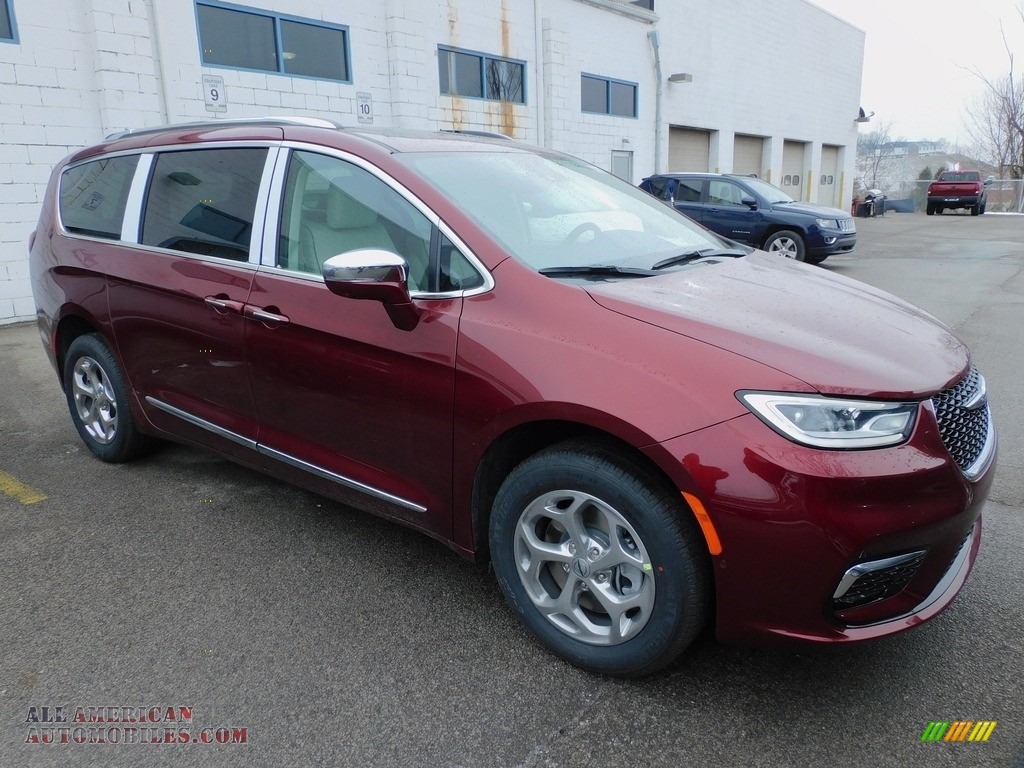 2021 Pacifica Limited AWD - Velvet Red Pearl / Black/Alloy photo #3