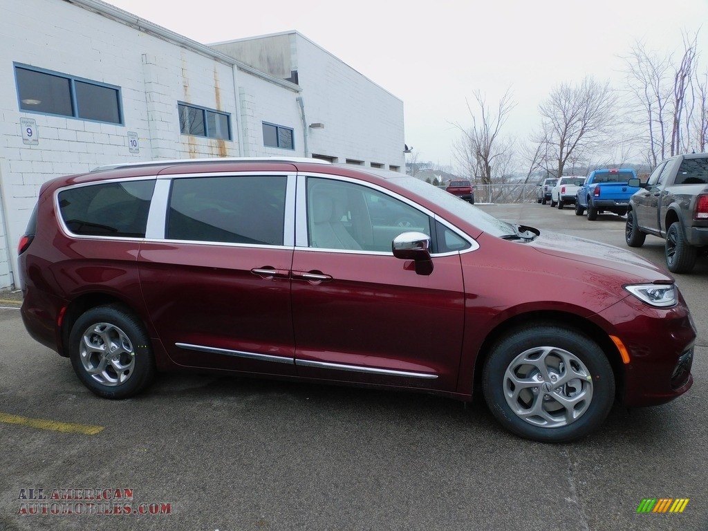 2021 Pacifica Limited AWD - Velvet Red Pearl / Black/Alloy photo #4
