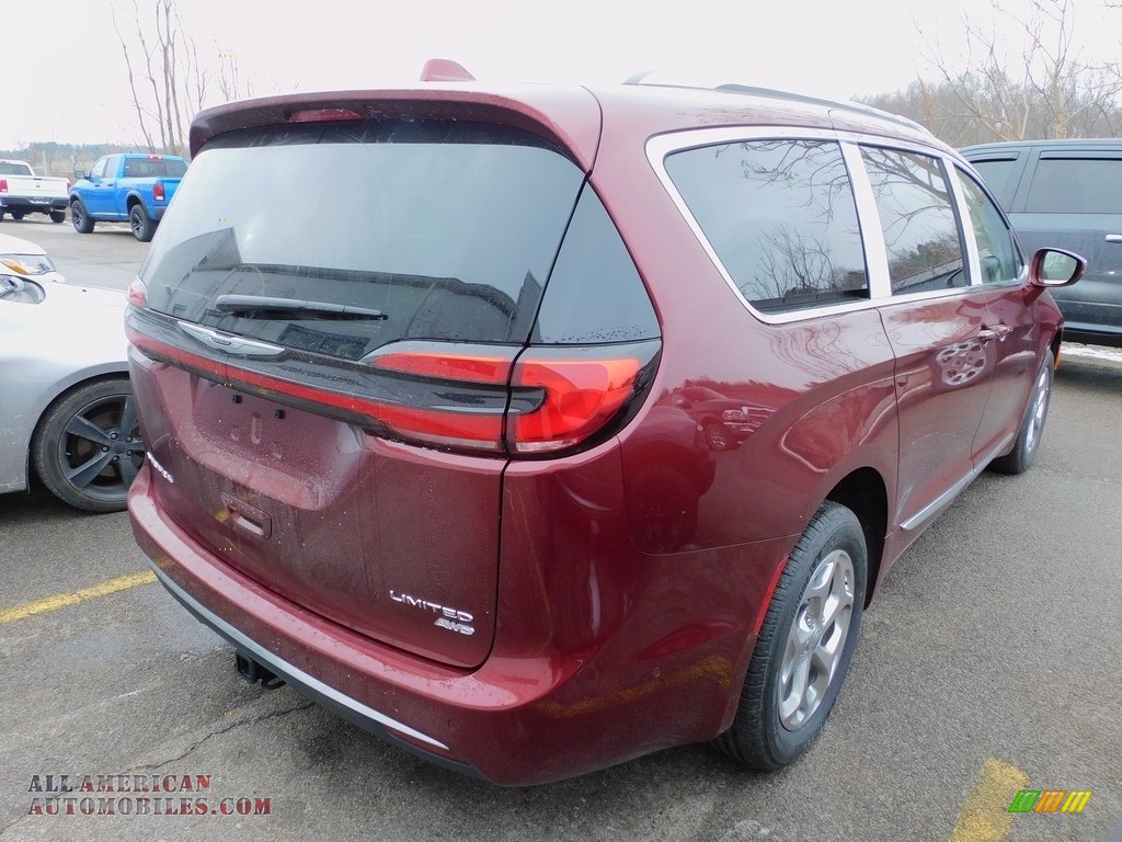 2021 Pacifica Limited AWD - Velvet Red Pearl / Black/Alloy photo #5