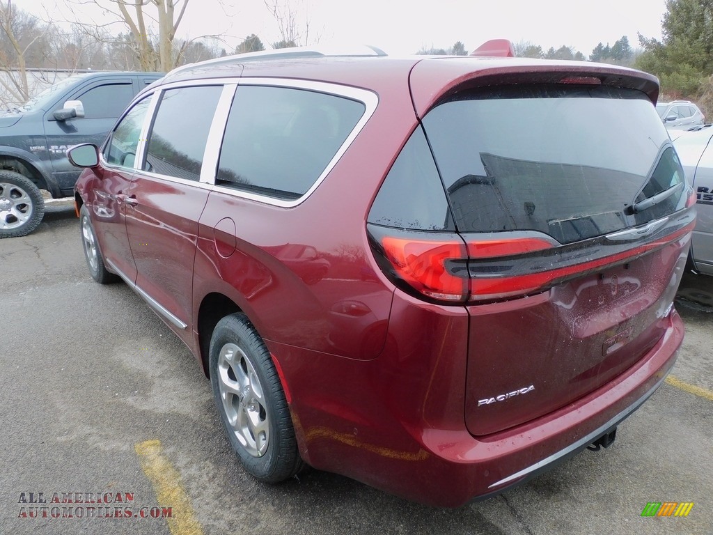 2021 Pacifica Limited AWD - Velvet Red Pearl / Black/Alloy photo #8