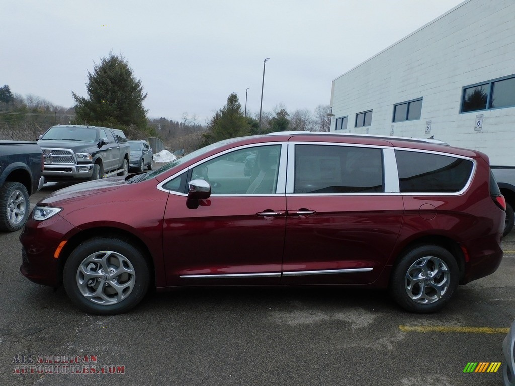 2021 Pacifica Limited AWD - Velvet Red Pearl / Black/Alloy photo #9