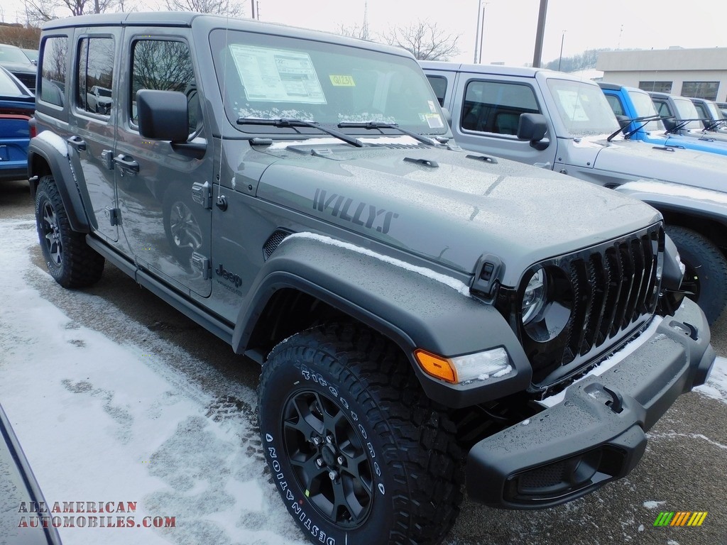 2021 Wrangler Unlimited Willys 4x4 - Sting-Gray / Black photo #3
