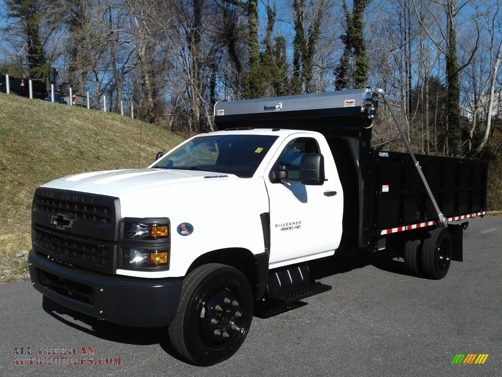2020 Silverado 4500HD Crew Cab Chassis Dump Truck - Summit White / Dark Ash photo #4