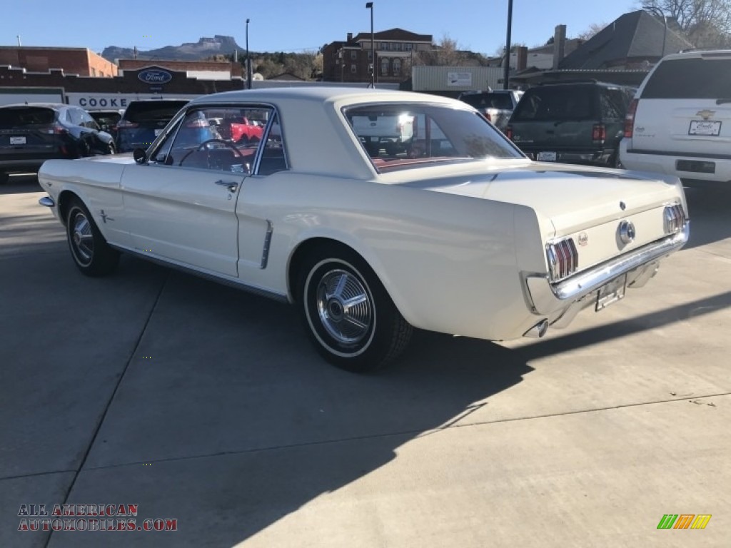 1965 Mustang Coupe - Wimbledon White / Red photo #13